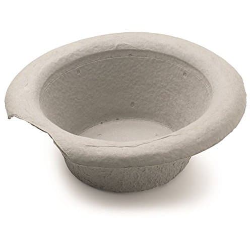10 Disposable Cardboard Pulp Commode Pans Hospital Style 1.7L Capacity