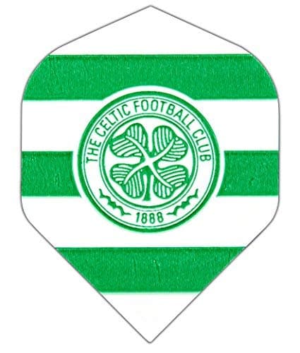 FOCO Officially Licensed Celtic Football Club Dart Flights Extra Thick 75 Micron - 3 Sets per pack (9 darts Flights in total) - Professional Darts Accessories