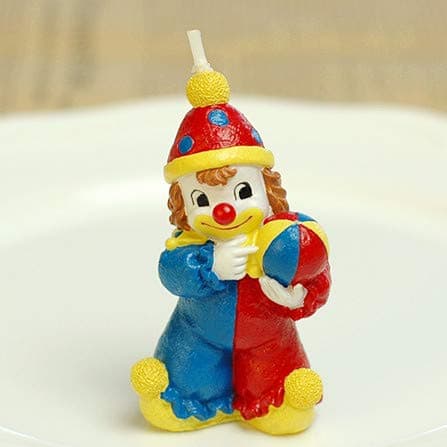Sweet Homes & Gardens Adorable Clown Candle Birthday Cake Topper Children's Day Party Decoration