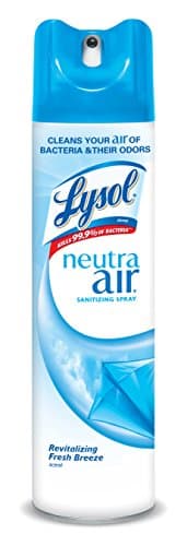 NEUTRA AIR from the Makers of LYSOL Lysol Neutra Sanitizing Spray Air Freshener, Aerosol, Revitalizing Fresh Breeze, 10 Ounce, Clear