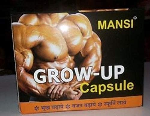 Grow UP 100% Fast Weight Gain Pills Muscle Gainer WEGHT GAIN 60 Capsules- Men/Women