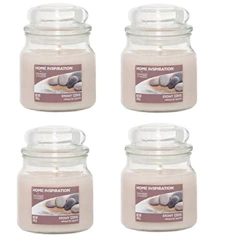 Yankee Candle (Pack Of 4) Home Natural Extracts Stony Cove Scents Fragrance Candle For Home - Best Scented Candle - Home Calming Aroma Candle - Long Burning Fragrance Candle - Best Jar Candle - 340g