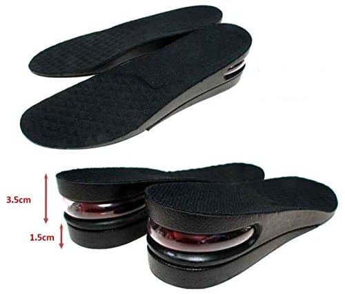 Unisex Increase Insole 2 Layer Height Shoes Heel Full Insert Lift Elevator Air Cushion Pad 5cm (Approximately 2 inches) Taller for Adult Men Women Size USA 4.5-9