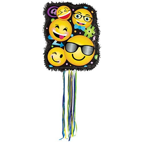 amscan P33542 Yellow Emoticons Pull String Pinata - 1 Pc