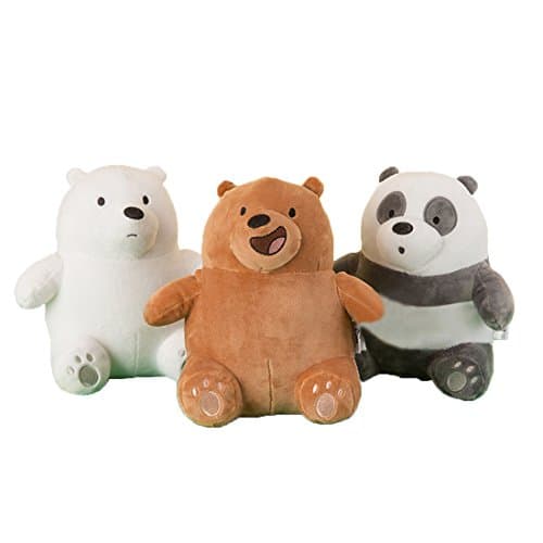 GivenzoneDolls We Bare Bears Sitting Doll Plush Pillow Cushion Stuffed Toys (Set)