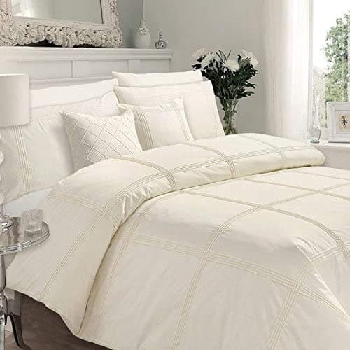 HAMLET CREAM Duvet Quilt Cover with Pillowcase Bedding Set - DOUBLE, KING & SUPER KING (Double)