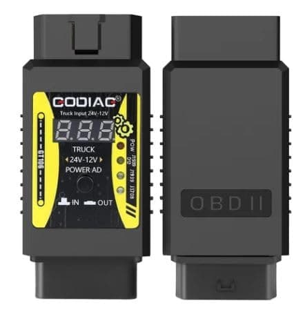 Godiag GT106 Plus 24V to 12V Heavy Duty Truck Adpter for X431 easydiag/ Thinkcar2/Thinkdiag/GOLO/DBScar II Added Fuel Injector Cleaning & Testing Relay Testing for Cars & Trucks