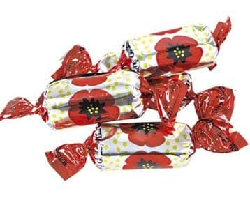 Pergale Gourmet Red Poppy Chocolate Candy, 2.2 lbs/ 1 kg