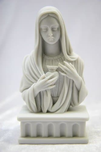 5.5" Bust of The Immaculate of Mary Madonna Catholic Statue Figure Made in Italy