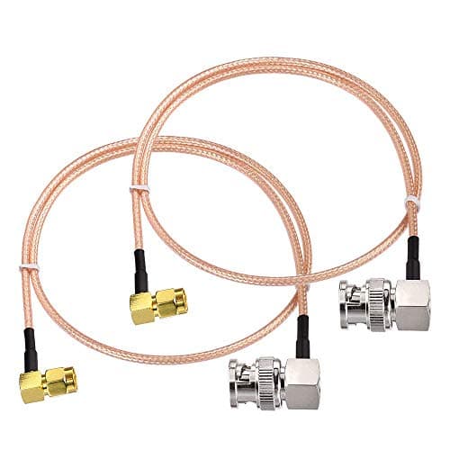RF SIGNAL SMA to BNC Cable Pigtail?SMA Male 90-Degree to BNC Male Adapter Right Angle Using RG316 Jumper RF Coaxial Cable, 20Inch 2Pcs (New_Coaxial_CABLE_28)