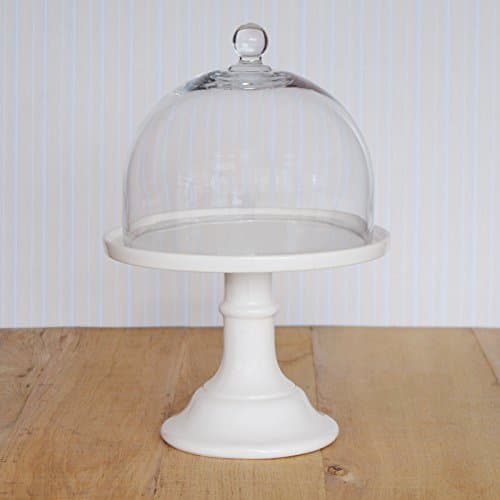 Stylish: Miss Étoile Cake Stand large in white with Glass Dome, Ø 25 cm