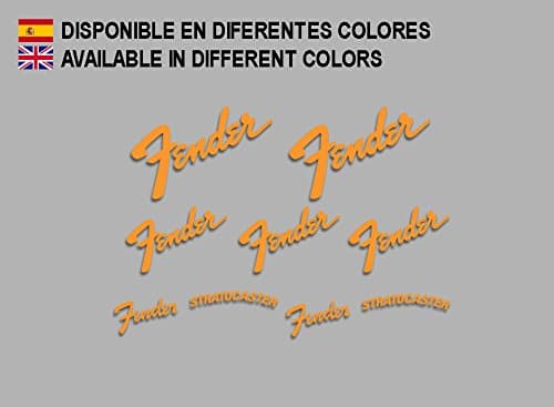 Ecoshirt IQ-PUIN-0HYY Stickers Stratocaster Guitar F211 Stickers Aufkleber Decals Adesivi Music Guitar, Orange