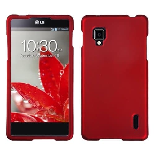 Asmyna LGLS970HPCSO202NP Titanium Premium Durable Rubberized Protective Case for LG Optimus G CDMA LS970 - 1 Pack - Retail Packaging - Red