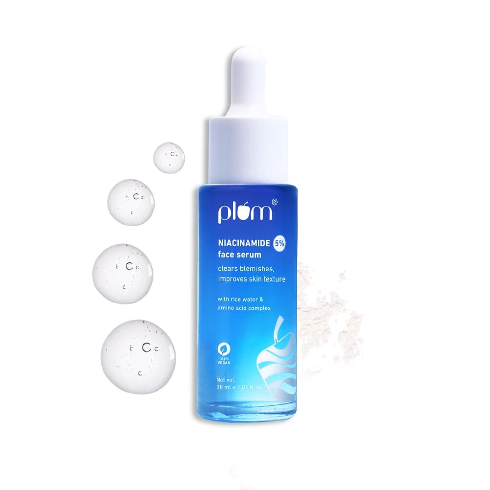 5% Niacinamide Face Serum for Clear,Bright Skin | Fades Blemishes & Dark Spots| With Rice Water |Lightweight| Beginner Friendly | All Skin Types| Women & Men | Fragrance-Free |100% Vegan |30 ml