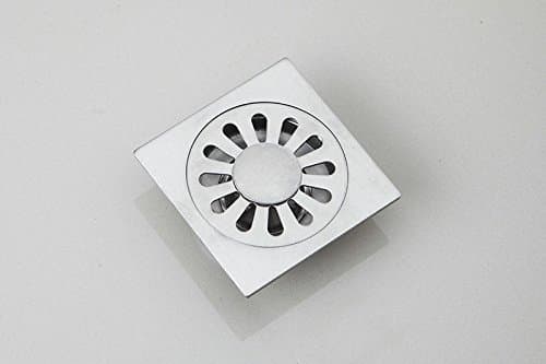 Drain Maintainer Nickle Brushed Bathroom Shower Square Floor Waste Grate Floor Drain Hair Cleaner Drain Grate for Toilet Kitchen Veranda & Public Drain Area