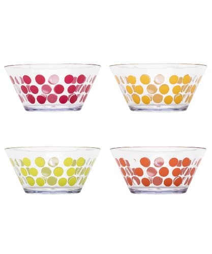 Zak Designs Dot Dot Bowl, 5.75-Inch, Fresh Color Design, Set of 4