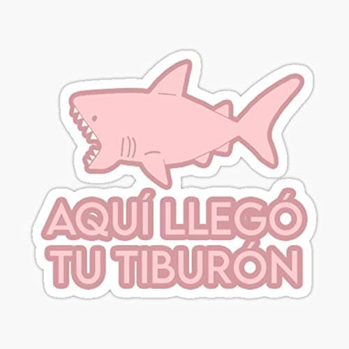 stickersAqui Llego Tu Tiburon - Bad Bunny - Safaera Sticker - Sticker Decal for Cars Windows Walls Laptops ETC