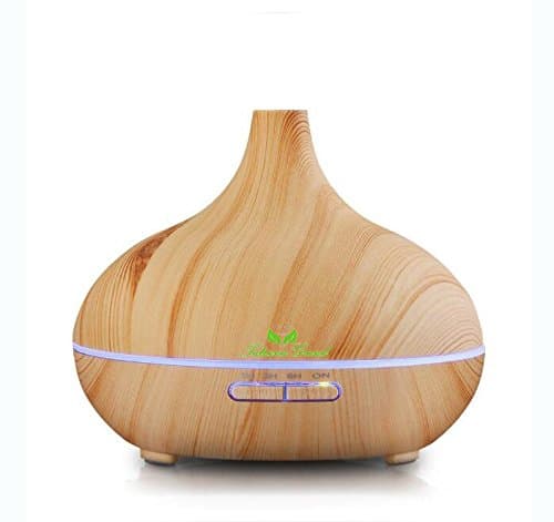 Tatiana Grand 300ml Essential Oil Diffuser Ultrasonic Aromatherapy Cool Mist Humidifier & Air Purifier for Home, Office, Yoga or Relaxing Comfort in Bedroom Spa - Light Wood Texture