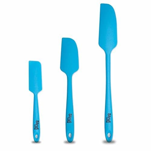Silicone Spatula Set of 3 - 450F Heat Resistant - Silicone Cooking Spoon & Silicone Spatula turner - One Piece Design - Non Stick Silicone - Stainless Steel Core - Premium Silicone Spatula Set