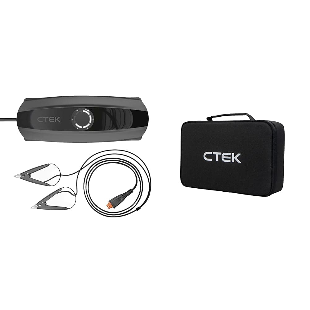CTEK CS ONE 12V Smart Battery Charger for Motorcycle and Car, Portable Storage Case