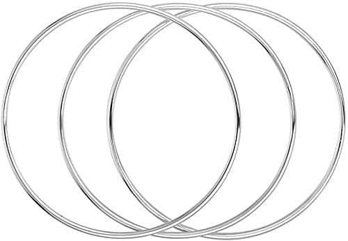 Classic 6pcs Lots 925 Silver Thin Round Stackable Polished Bangle Bracelet with Fresh Simple Style Bracelet Cuff Bangle