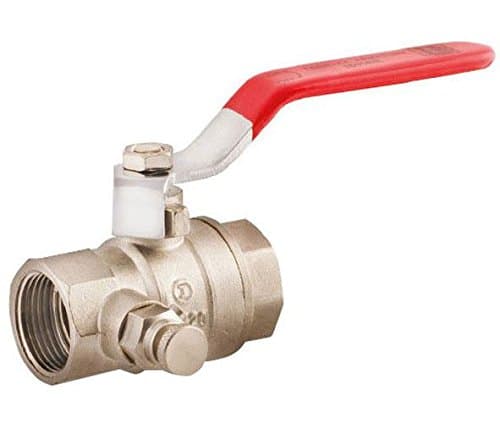 Lever Inline Water Ball Valve 1" Inch BSP Female Thread with Drain Valve