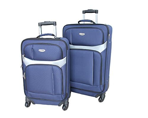 Stone River Products Riverstone RSI-1121-BL Milano 2 Piece Luggage Set, Blue