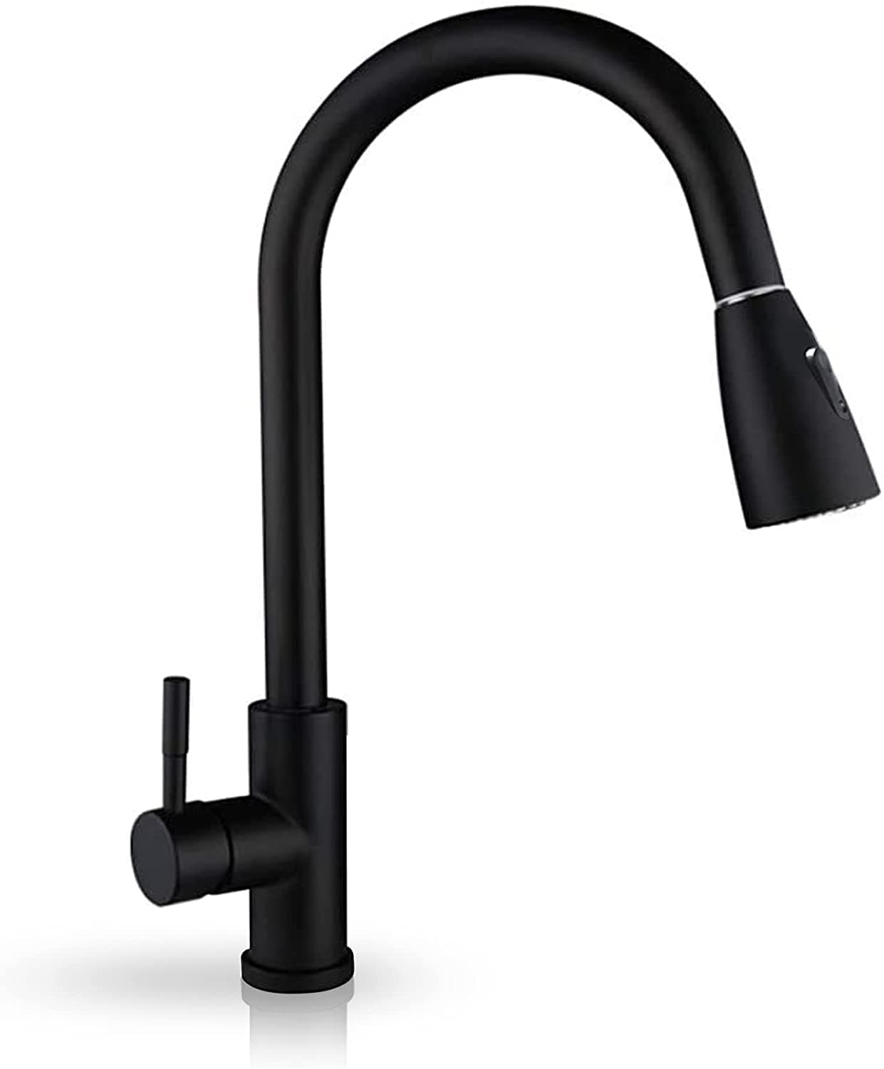 CATOStainless Single Handle Kitchen Faucet with Pull down Sprayer - 2 Spraying Modes (Black)