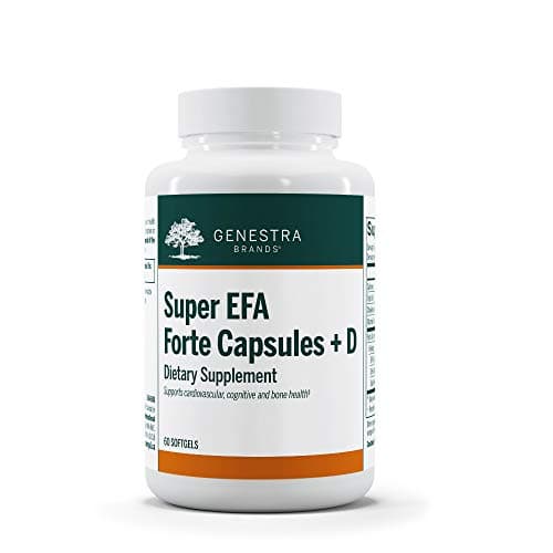Genestra BrandsSuper EFA Forte Capsules + D | Fish Oil Formula to Support Cognitive, Cardiovascular, and Joint Health | 60 Softgels