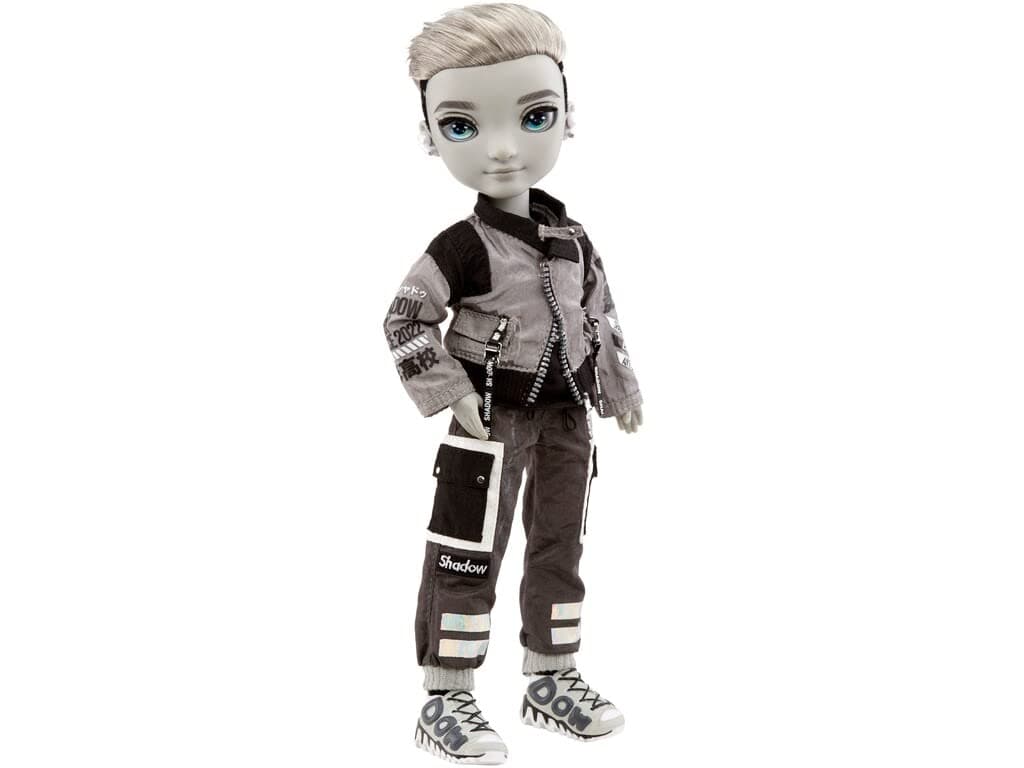 Rainbow High Shadow Series 1 Ash Silverstone- Greyscale Boy Fashion Doll. 2 Silver Designer Outfits to Mix & Match with Accessories