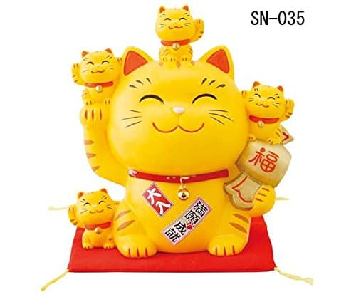 Auspicious figurines "Maneki Neko"Tiger Piggy Bank Japanes Goods SN-035