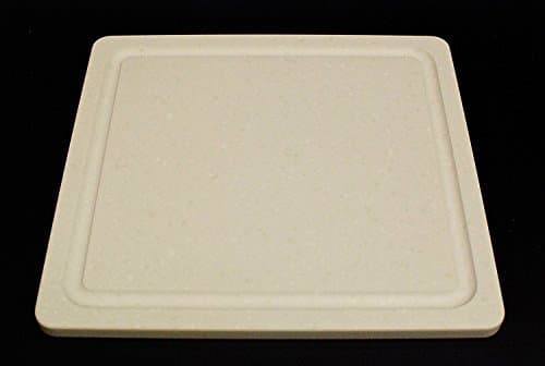 Royal Corgi Corian Solid Surface Cutting Board - Perfect for Vegetable, Fruit, Meat or Cheese - Juice Groove - Sanitary - Stain and Scratch Resistant (White tone)