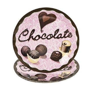 Chocolate Truffle Dessert Plates - 8ct