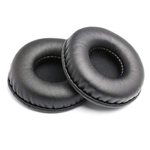 Replacement Earpads Leather Ear Cushions Spare Ear Pads Kit fit for Uniameter 65MM(1Pair Black)