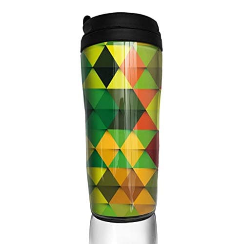 12 oz Tumbler with Lid Abstract Triangle Customized Coffee Cups for Women Men Travel Mugs Birthday Friends Gifts