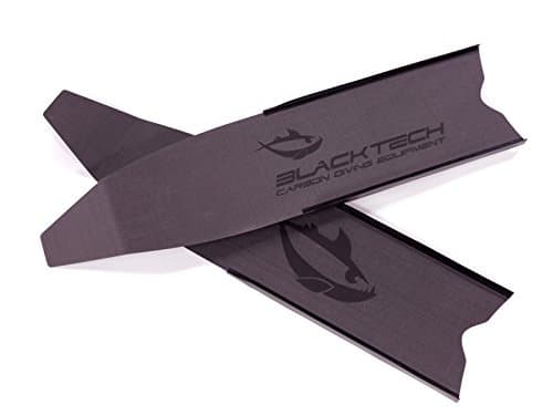 Black Tech Deep Carbon Fiber Free Diving Fin Blades, Soft