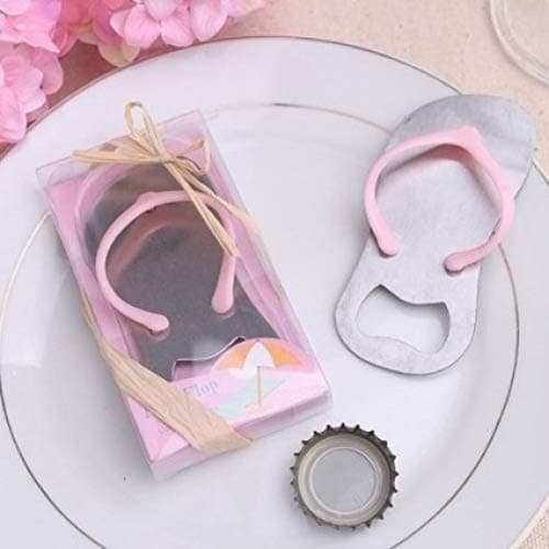 WYYDS Gift You 24 pcs Special pop The Top Flip-Flop Bottle Opener for Wedding Favor (Pink)