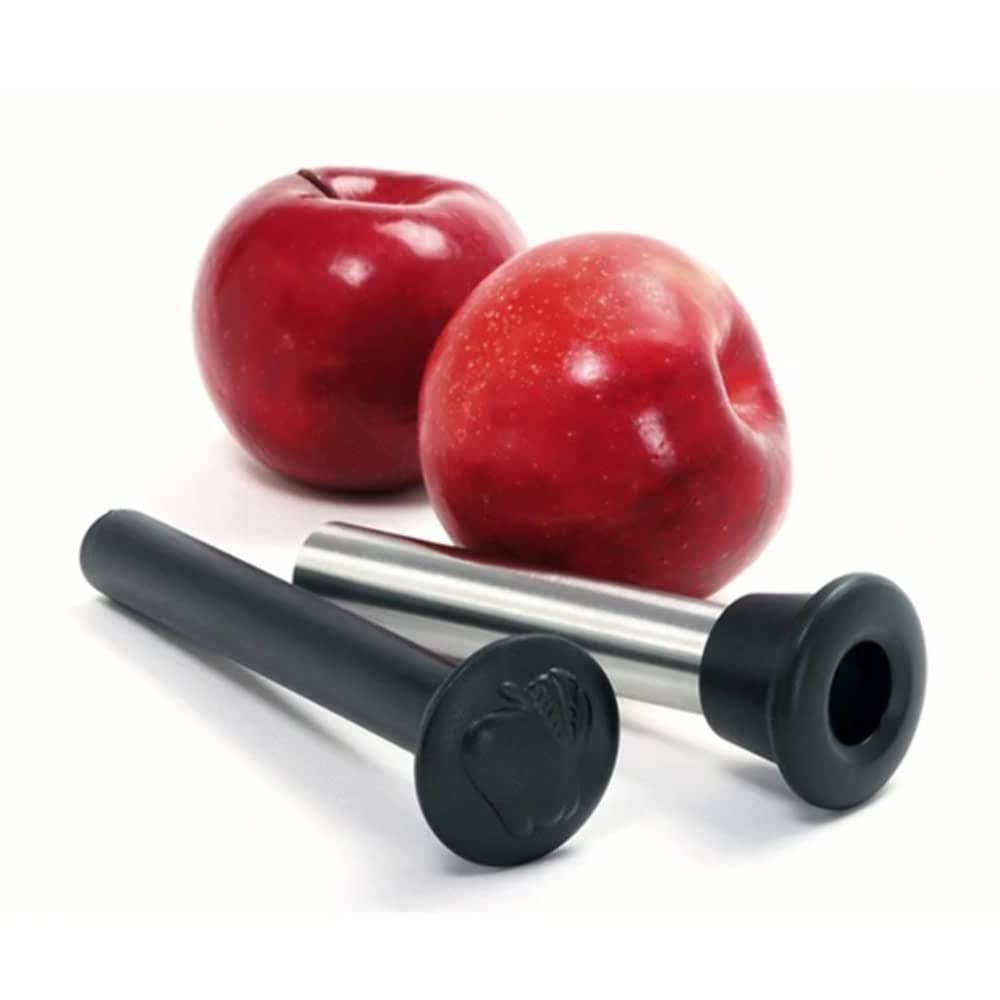 Stainless Steel Apple Corer with Plunger, 10 IN, Silver