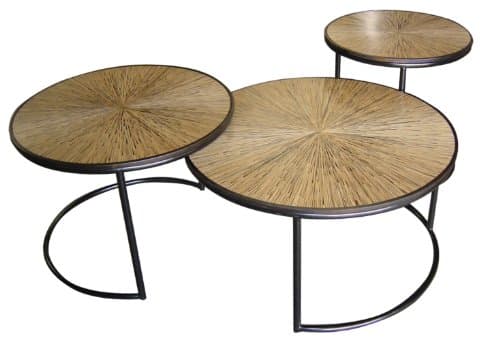Jeffan International Habitat Loma Cocktail Table, Set of 3