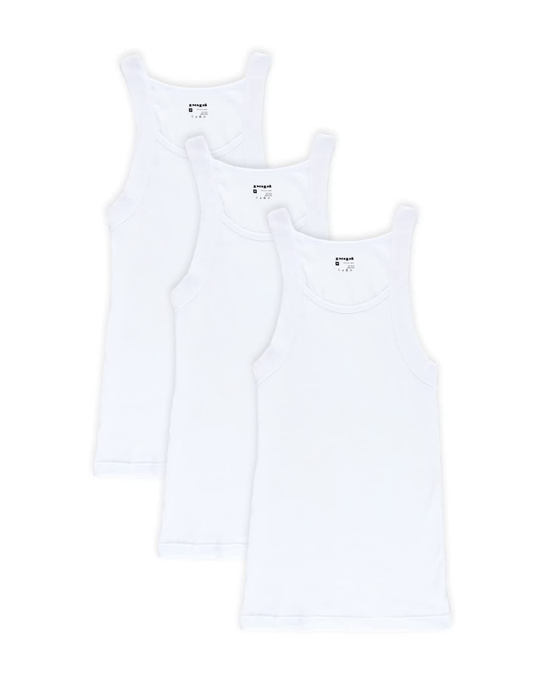 Men's 3-Pack Cotton Square Neck Tank Top – Soft Touch – Breathable & Lightweight – Retains Color Brilliance – Classic Fit – Everyday Wear – White, X-Large