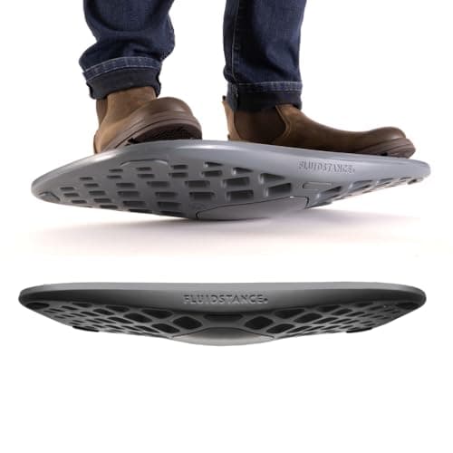 FluidStance Adult Balance Board for Standing Desk - Anti Fatigue USA Made 360 Degree Rocker Wobble Board as Exercise Equipment to Increase Focus & Movement - Sustainable Anti-Slip Plane Standing Board