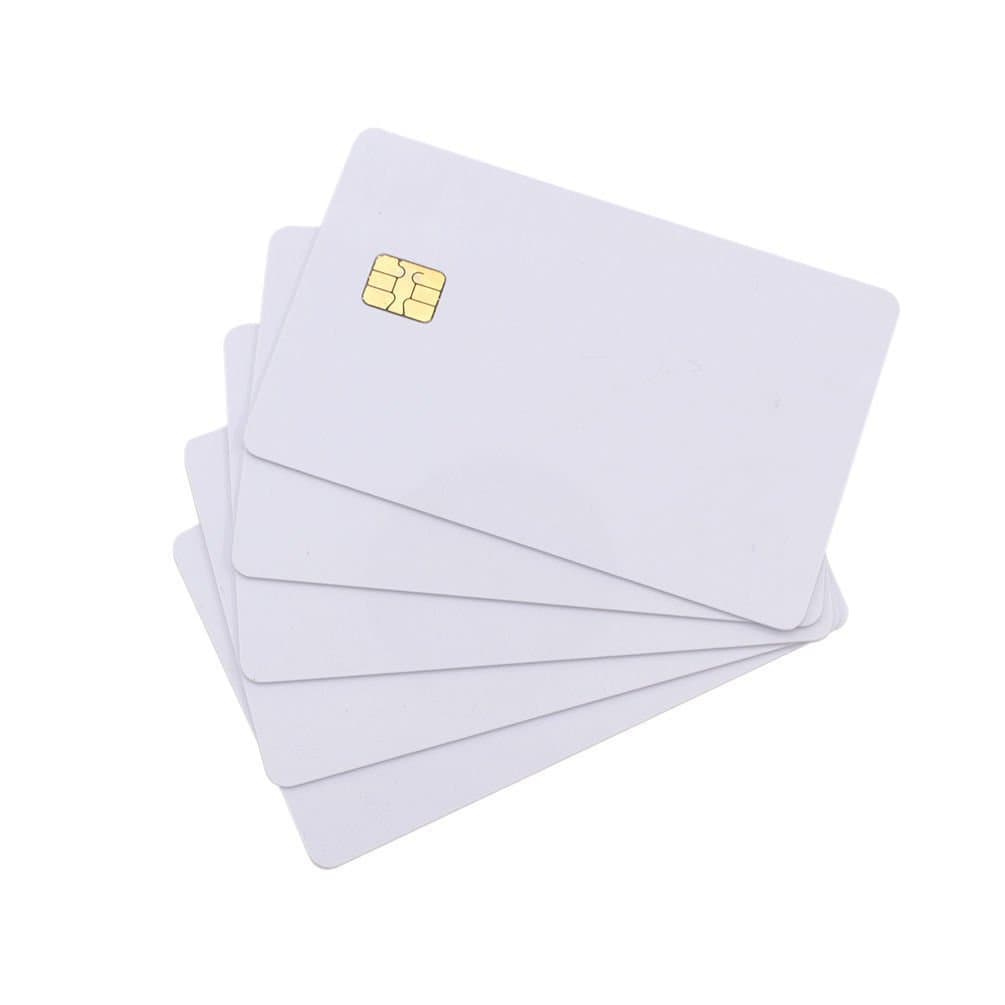 YARONGTECH-ISO 7816 White Inkjet Printable SLE4442 Blank Smart Card Contact IC Card (Pack of 10)