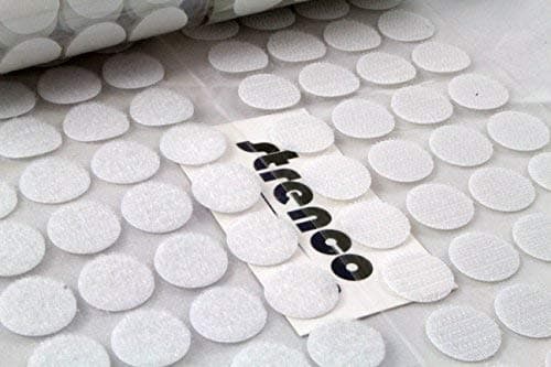 3/4 Inch - Pack of 500 Sets - Adhesive Hook and Loop Dots - White - 1000 PCS - 20 mm Coins