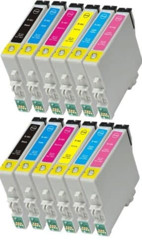 12 BVH Direct Ink Cartridges Compatible with Epson Stylus Photo R200 R220 R300 R300M R320 R340 RX500 RX600 RX620 RX640 printers