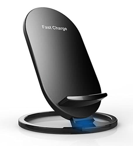 iPhone X Fast Wireless Charger,VicKro Qi Wireless Charger Pad Fast charge for Samsung Galaxy Note 8 S8 S8 Plus S7 S7 Edge Note 5 S6 Edge Plus and Stand for iPhone 8 , 8 Plus (No AC Adapter)