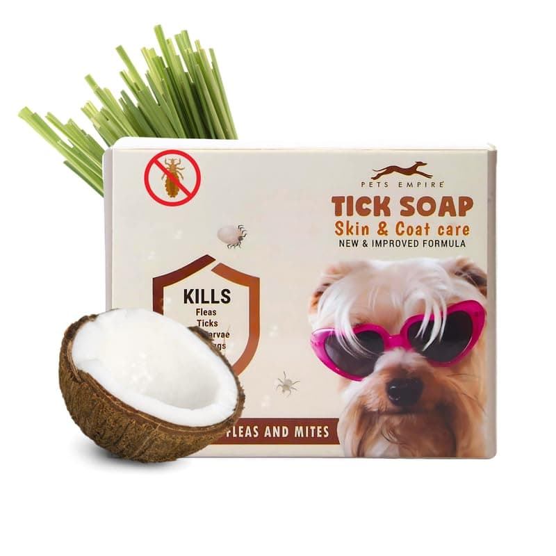 Pets Empire Flea and Tick Advanced Strength Dog Soap | Flea Treatment for Dogs | Flea Killer (Pack of 3) 100 GMS