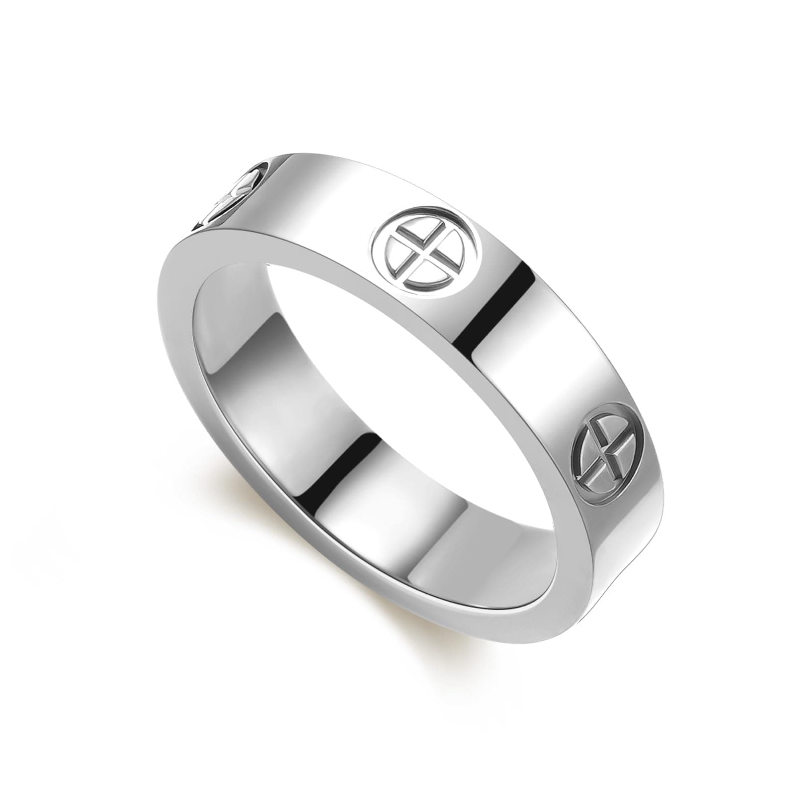 PDWZNBA Love Friendship Ring 18K Gold Silver Rose Plated Cubic Zirconia Stainless Steel Promise Ring Wedding Band Jewelry Birthday Gifts for Women