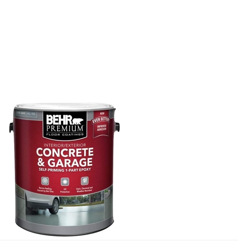 1 gal. Slate Gray Self-Priming 1-Part Epoxy Satin Interior/Exterior Concrete and Garage Floor Paint 90201