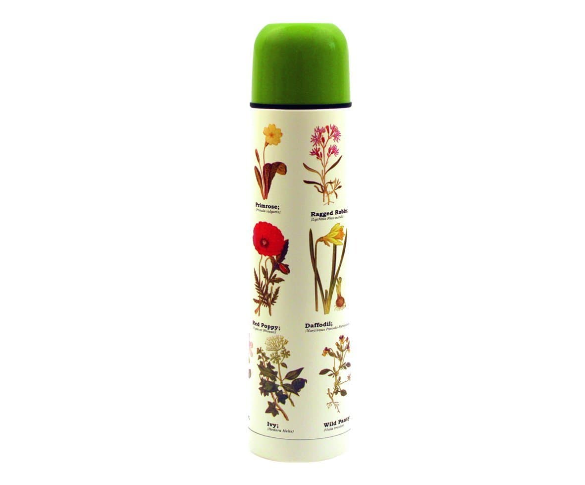 Gift Republic Wild Flower Flask, Stainless Steel, Multi-Colour, One Size