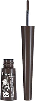 Rimmel London Brow Shake Filling Powder, Foolproof Natural-looking Thick Brows, Dark Brown, 8 g